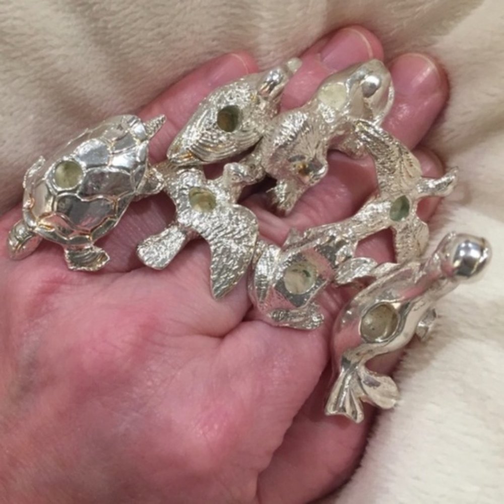 Silver Birthday Candle Holders